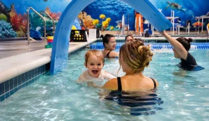 baby swimming classes fremont indoor pool happy baby splashing